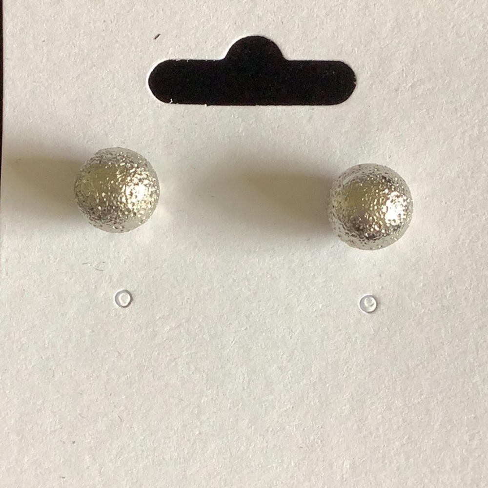 Textured Silver Tone 1/2" Round Stud (New)